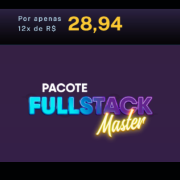 Pacote FullStack Master